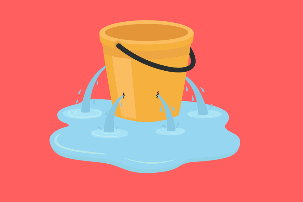Leaking bucket